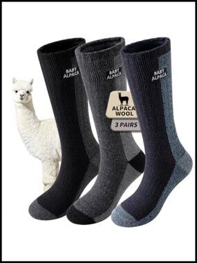 Alpaca Wool Boot Socks Thermal Thick Warm Hiking Ski Socks